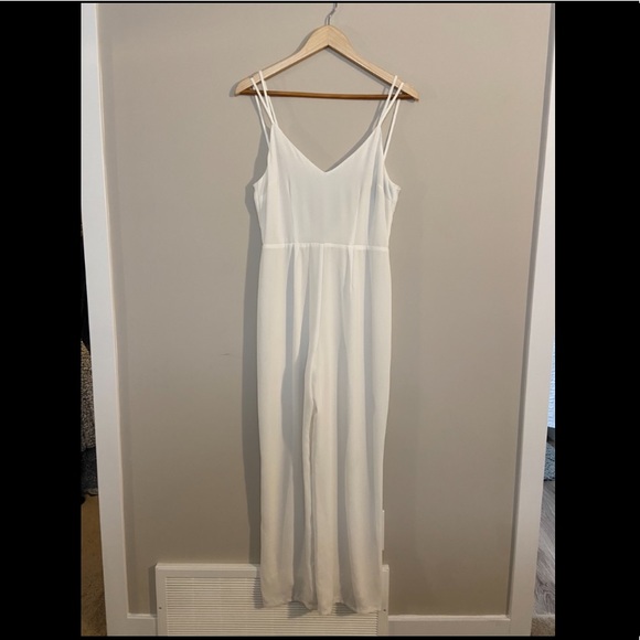 White chiffon jumpsuit - Picture 1 of 4